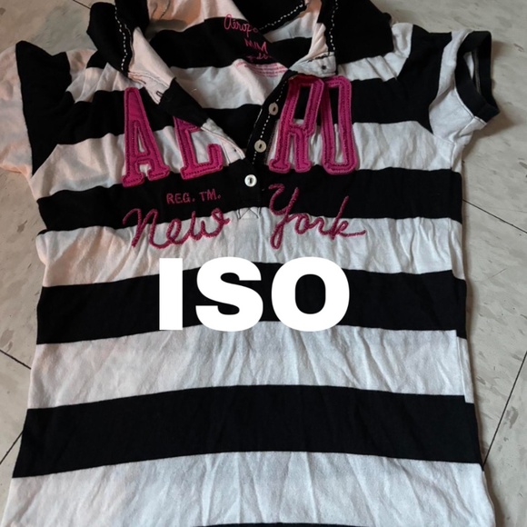 black and white striped aeropostale shirt! (LOOK IN DESC) - Picture 1 of 1